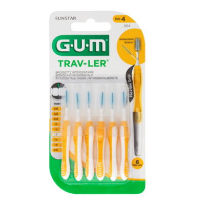 GUM® Interdentaal Borsteltje TRAV-LER 1,3mm 1514 (6 stuks)