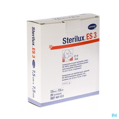 Sterilux® ES3 7,5x7,5cm 8-laags (20 stuks)