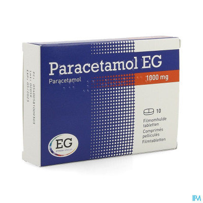 Paracetamol EG Forte 1g (10 filmomhulde tabletten)