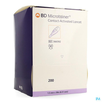 Bd Microtainer Contact Activated Lancet 200 366592