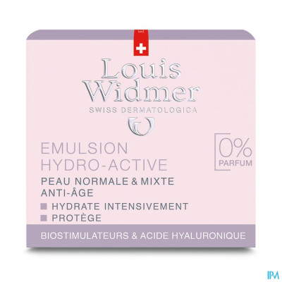 Louis Widmer - Emulsion Hydro-Active (zonder parfum) - 50ml