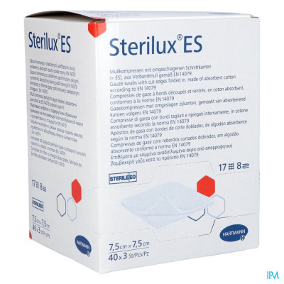 Sterilux® ES 7,5x7,5cm 8-laags Steriel (40x3 stuks)
