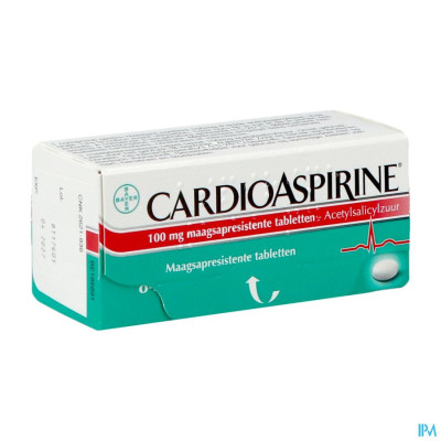 Cardioaspirine Maagsapresist. Tabl 84 X 100mg