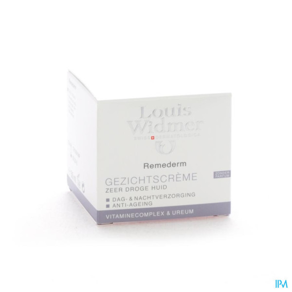 Widmer - Remederm Dry Skin Gezichtscrème (zonder parfum) 50 ml online kopen afhalen in Aarschot | De Zorgapotheek | De Zorgapotheek