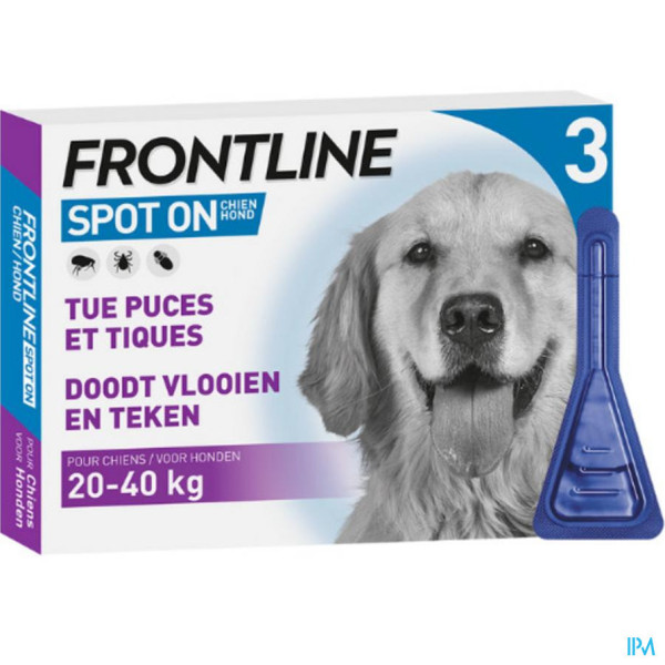 Pakistan goedkeuren vorst Frontline Spot On Hond 20-40kg Pipet 3x2,68ml online kopen of afhalen in  Aarschot | De Zorgapotheek | De Zorgapotheek